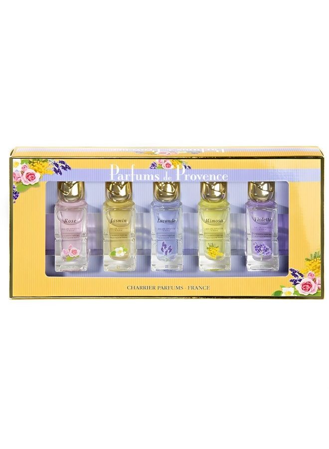 CHARRIER PARFUMS 5 Eaux de Toilette Gift Set - 'Parfums de Provence' - 54 ml - Made in Provence, France - Image 1