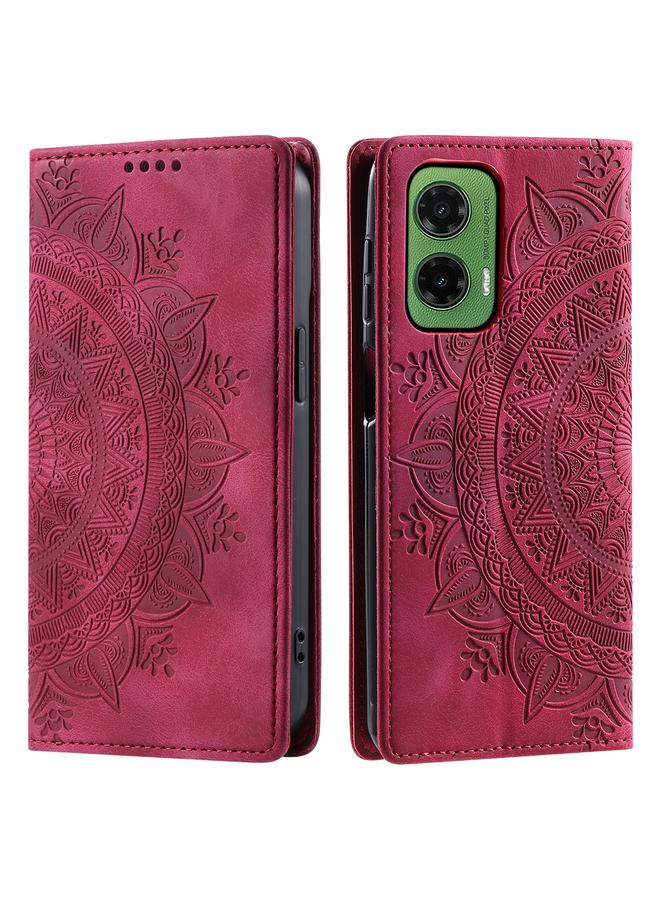 S-TOP Case For Motorola Moto G35 Totem Embossed Magnetic Leather Phone Case - Image 2