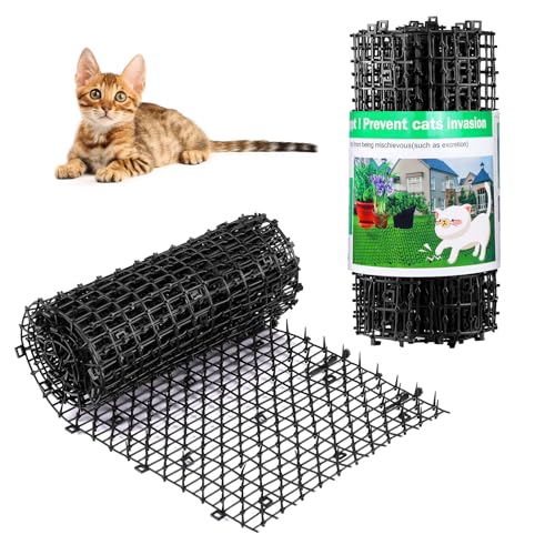 Aurnoet Cat Scat Mat with Spikes 65FT Cat Deterrent Mats Plastic Scat Mat for Dogs and Cats Spike Deterrent - Image 1