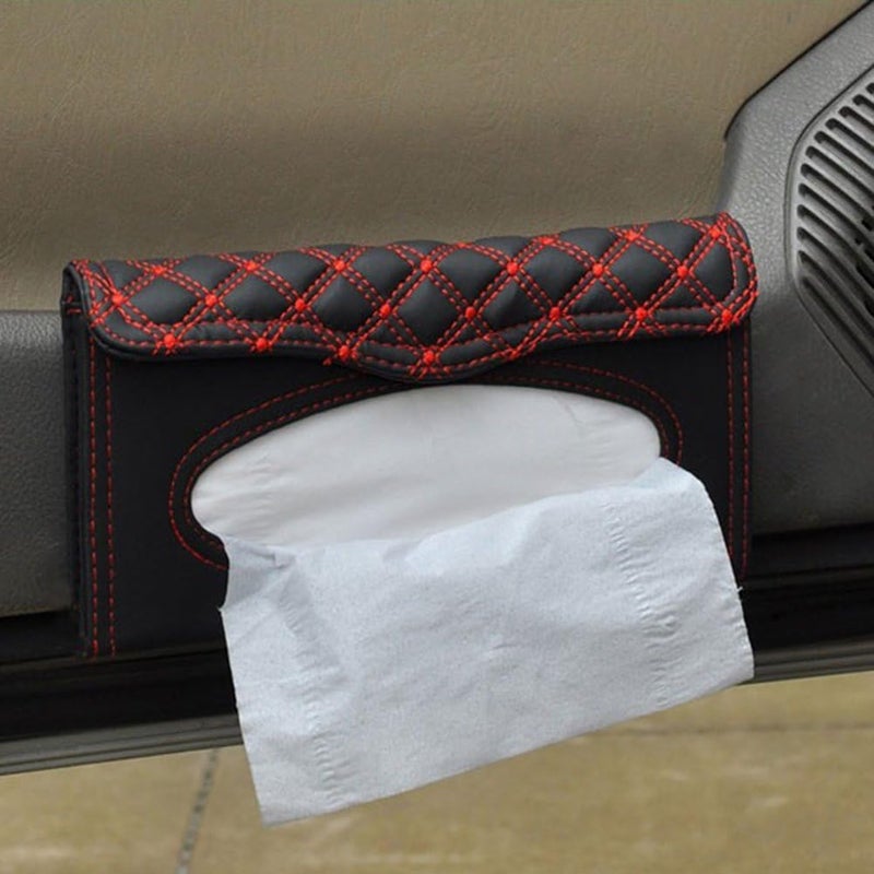 DENPETEC Universal Paper Towel Napkin Holder Box Tissue Case Cover for Car Sun Visor - Image 4