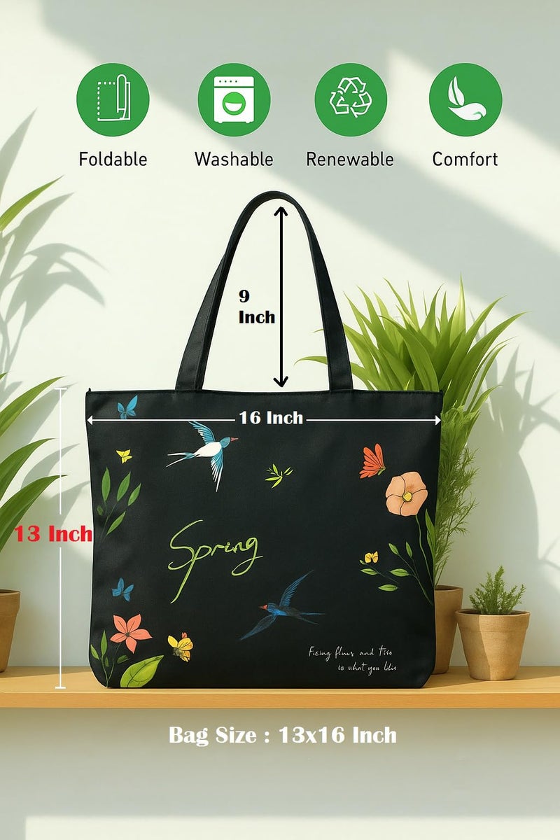 KeepCart Stylish Professional Premium Tote Bag for College, Office, Travel, Shopping, Daily Use Zipper Handbag For Women - Image 5
