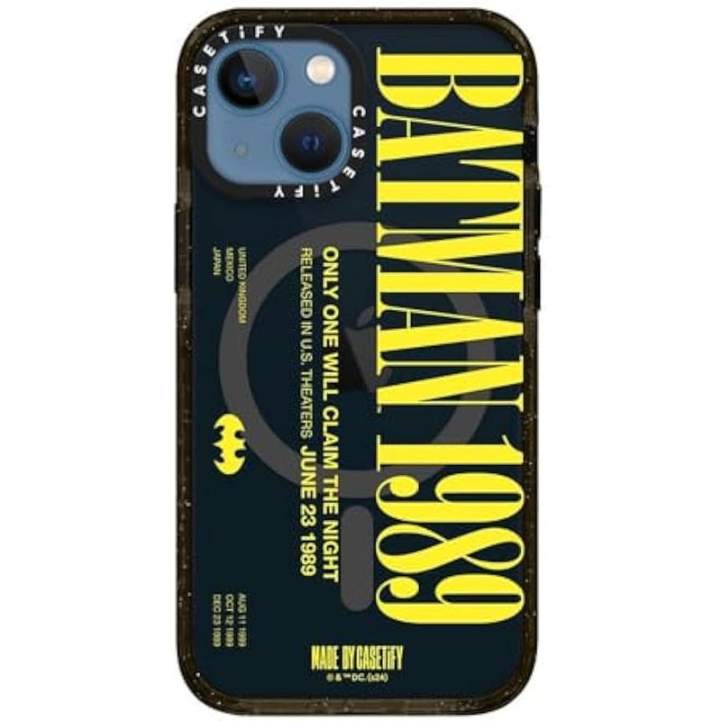 Casetify Impact iPhone 13 Mini Case 【Batman Co-Lab / 4X Military Grade Drop Tested / 8.2ft Drop Protection/Compatible with Magsafe】 - Batman 1989 - Clear Black - Image 4