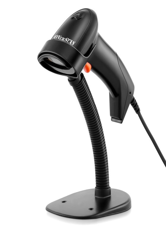 onewscan USB Barcode Scanner, 1D Laser Wired Handheld Bar Code Scanner for Mobile Payment, Convenience Store, Supermarket, Warehouse - Image 1