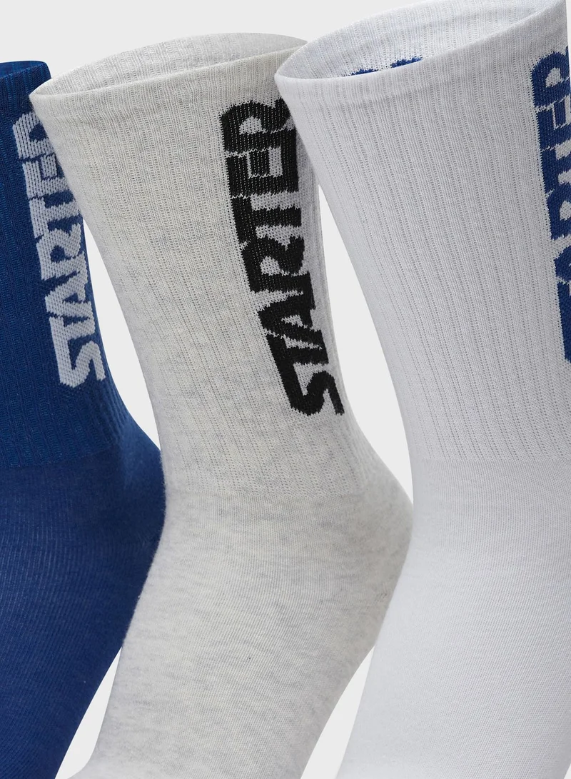 STARTER 3 Pack Logo Crew Socks