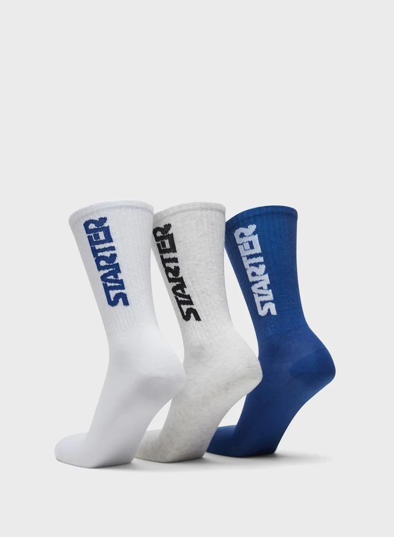 STARTER 3 Pack Logo Crew Socks