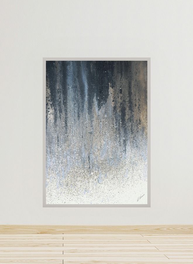 Marktna Canvas Wall Art For Wall Decoration Modern Design, With A Hollow Silver Frame, Size 120x80cm One Piece - Image 1