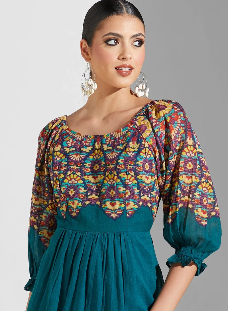 Label RITU KUMAR Floral Print Midi Dress