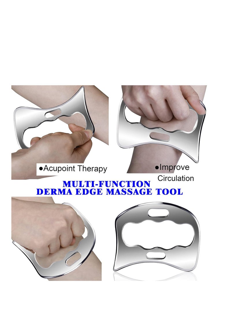 general 2 in 1 Stainless Steel Muscle Scraper Tools Set Gua Sha Massage Scraper Scraping Tool - Image 4