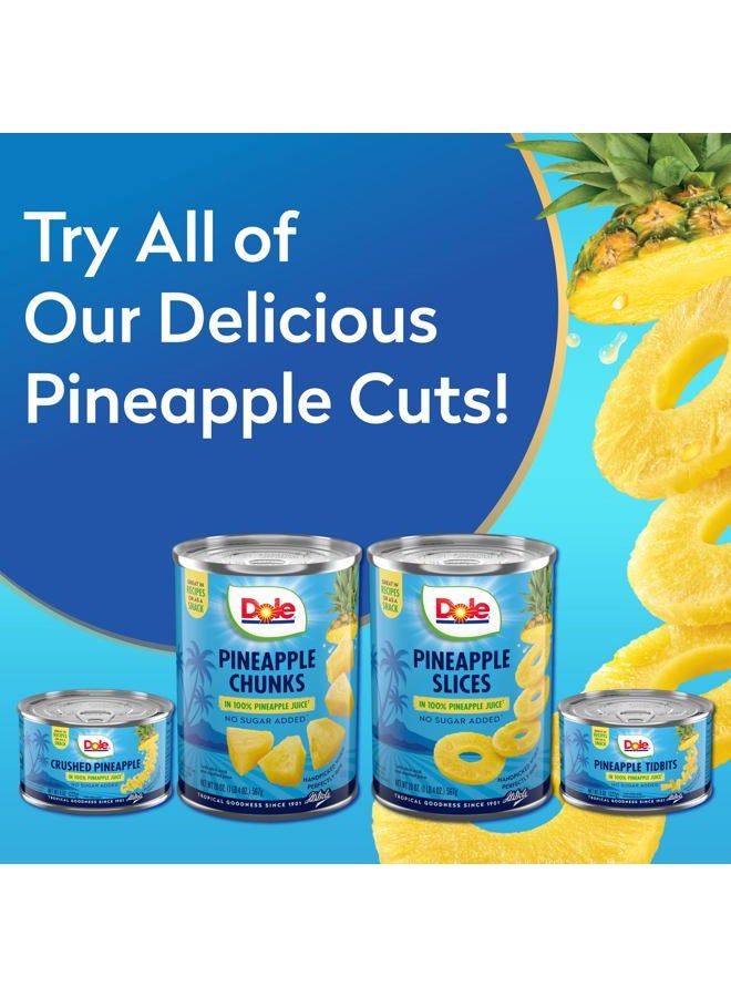 Dole Pineapple Slices in 100% Pineapple Juice with No Sugar Added - Dole Canned Fruit - 20 oz Cans - 12 Pack - Image 5