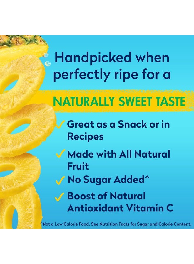 Dole Pineapple Slices in 100% Pineapple Juice with No Sugar Added - Dole Canned Fruit - 20 oz Cans - 12 Pack - Image 2