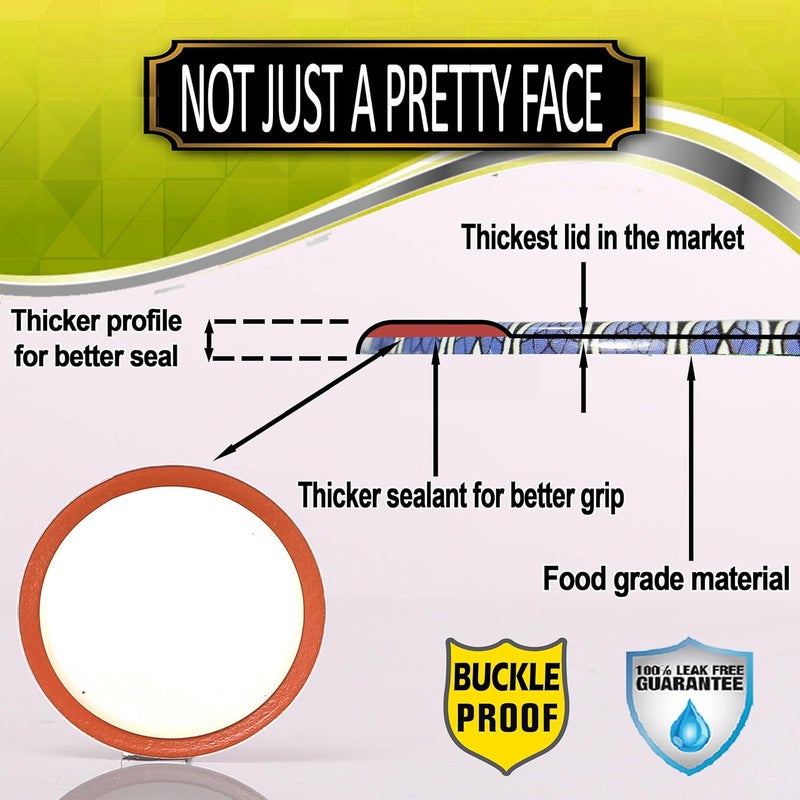 Supa Ant Canning Lids Regular Mouth (100pcs) Decorative Tin Canning Lids Regular Mouth (Glass Window) Buckle Proof and Rust Proof - Perfect Fit Can Lid for Mason Jars Canning Supplies - Image 5