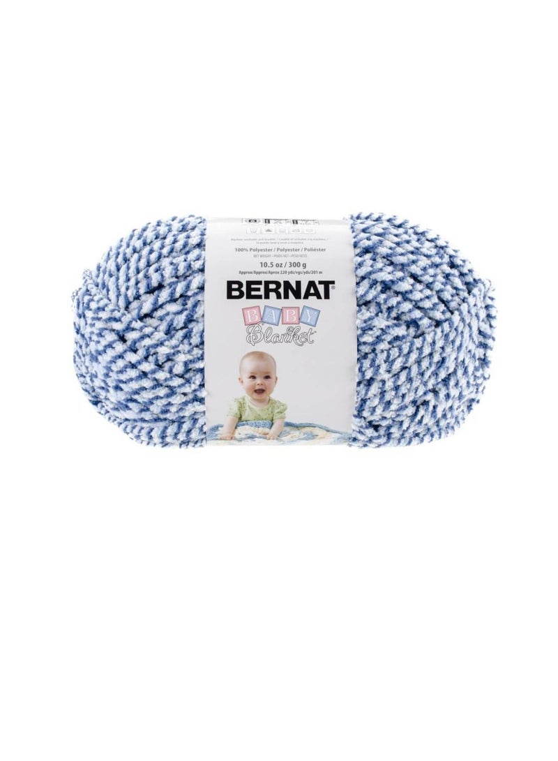 Bernat Baby Blanket Twists Big Ball Yarn Blue Twist - Image 1