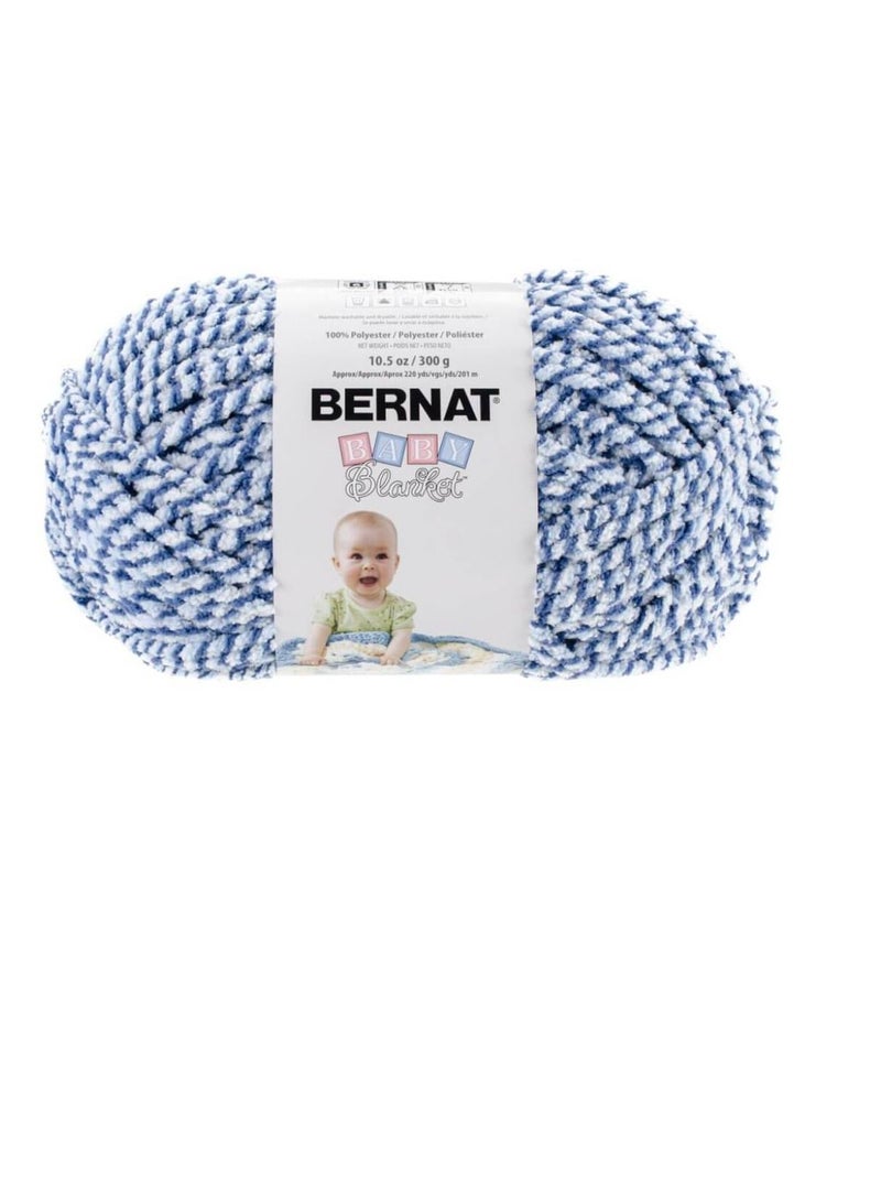 Bernat Baby Blanket Twists Big Ball Yarn Blue Twist - Image 2