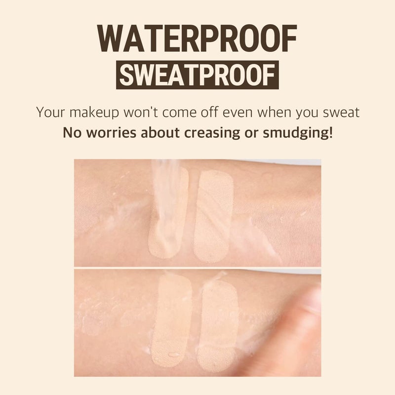 AK AEKYUNG LUNA Long-Lasting Fixing-Fit Tip Concealer (#02 Beige) Korean Makeup, Buildable Coverage & Semi-Matte Finish, Under Eye & Dark Circles with High Adherence, 0.26 Oz - Image 3