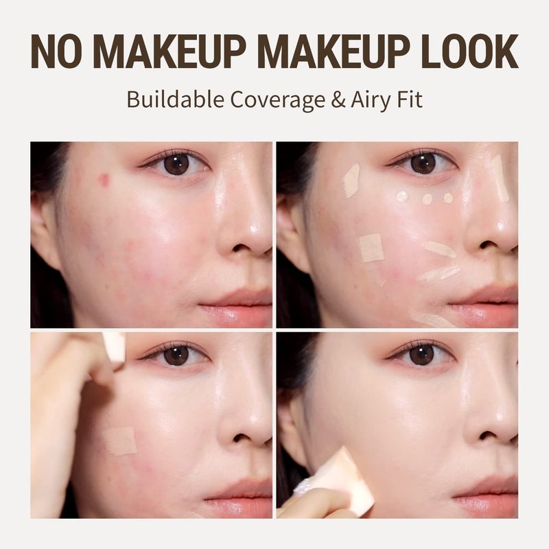 AK AEKYUNG LUNA Long-Lasting Fixing-Fit Tip Concealer (#02 Beige) Korean Makeup, Buildable Coverage & Semi-Matte Finish, Under Eye & Dark Circles with High Adherence, 0.26 Oz - Image 4