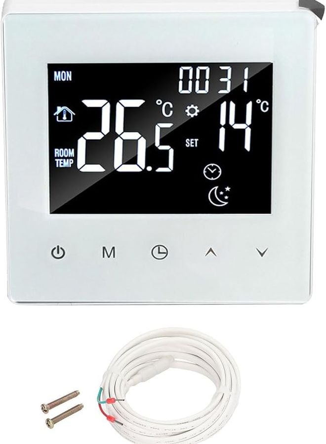 Programmable Thermostat For Electric Baseboard Heater AC 90 240V Type 3 Black - Image 2