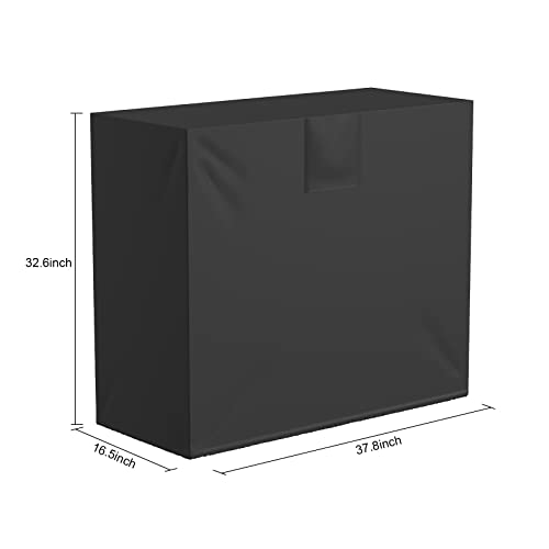 KLOLKUTTA Mini Split Air Conditioner Covers for Outside Units, Rectangular A/C Condenser Cover for Outdoor Compressor Defender with Vent Hole Fits Up to 37.8 x 16.5 x 32.6 Inches - Image 2