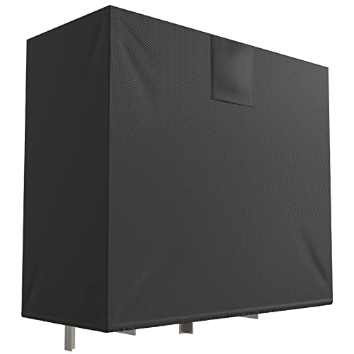 KLOLKUTTA Mini Split Air Conditioner Covers for Outside Units, Rectangular A/C Condenser Cover for Outdoor Compressor Defender with Vent Hole Fits Up to 37.8 x 16.5 x 32.6 Inches - Image 1
