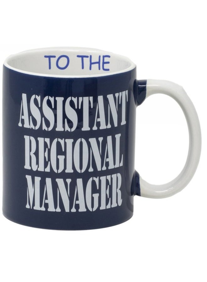 Funny Guy Mugs Assistant To The Regional Manager Coffee Mug, Ceramic, Blue, 11 Ounce - Image 1