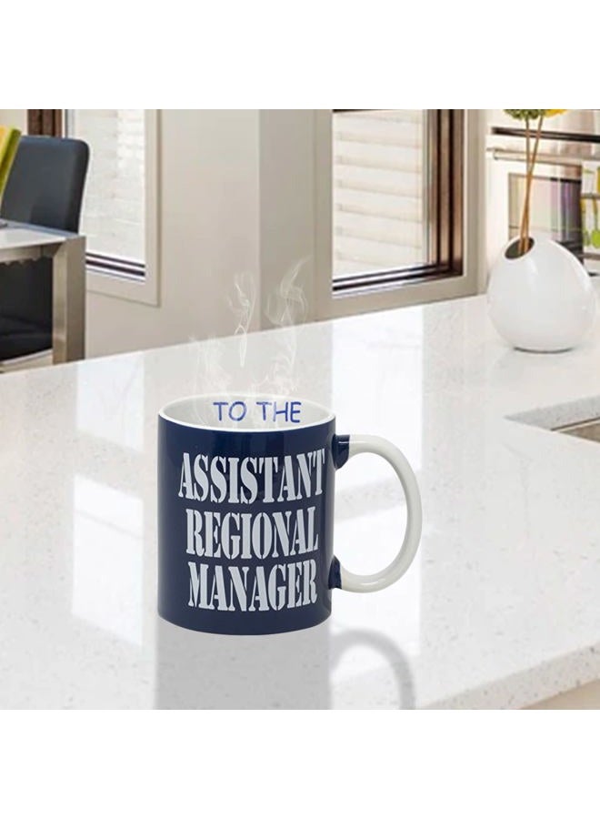 Funny Guy Mugs Assistant To The Regional Manager Coffee Mug, Ceramic, Blue, 11 Ounce - Image 3