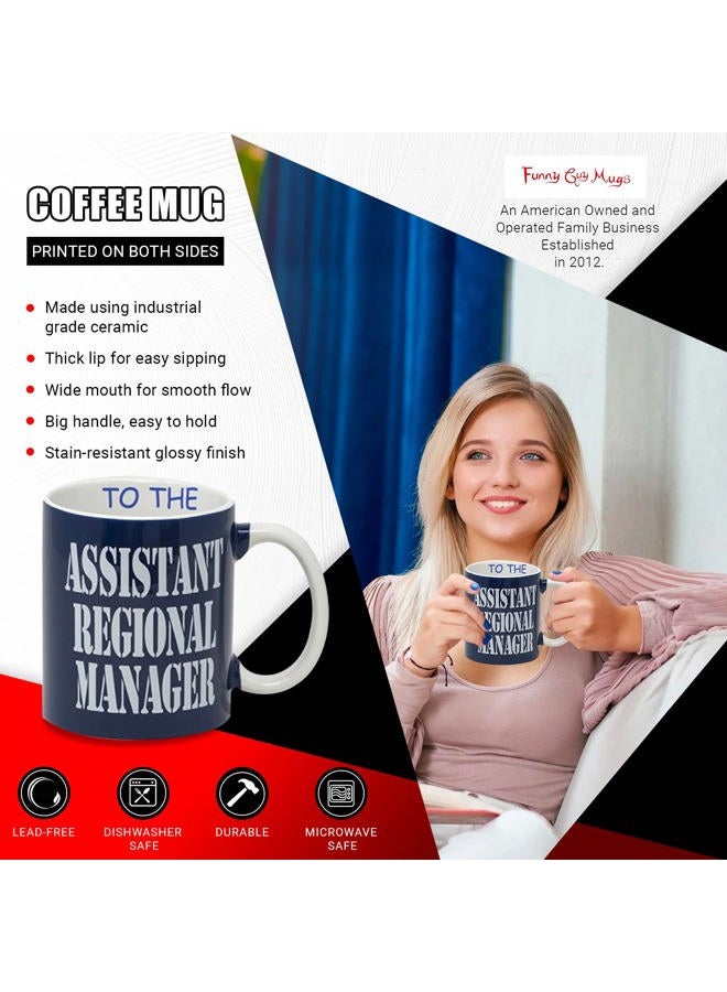 Funny Guy Mugs Assistant To The Regional Manager Coffee Mug, Ceramic, Blue, 11 Ounce - Image 2