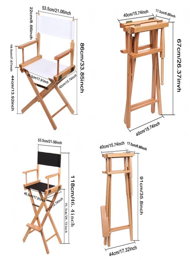 TBACW 2 Set (4pcs) 18''L X 15''W Directors Chair Canvas Replacement Covers Kit for Directors Chairs,Movie Chair Replacement Canvas Seat and Back Oxford Cloth Cover (Blue) - Image 4