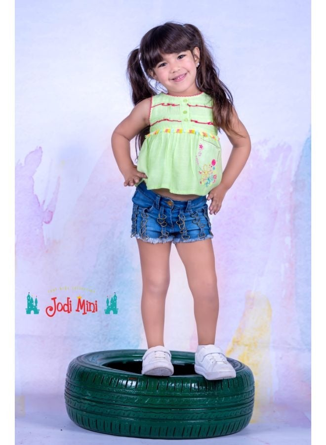 جودي ميني بلوزه كت فرونسات تطريز - Image 2