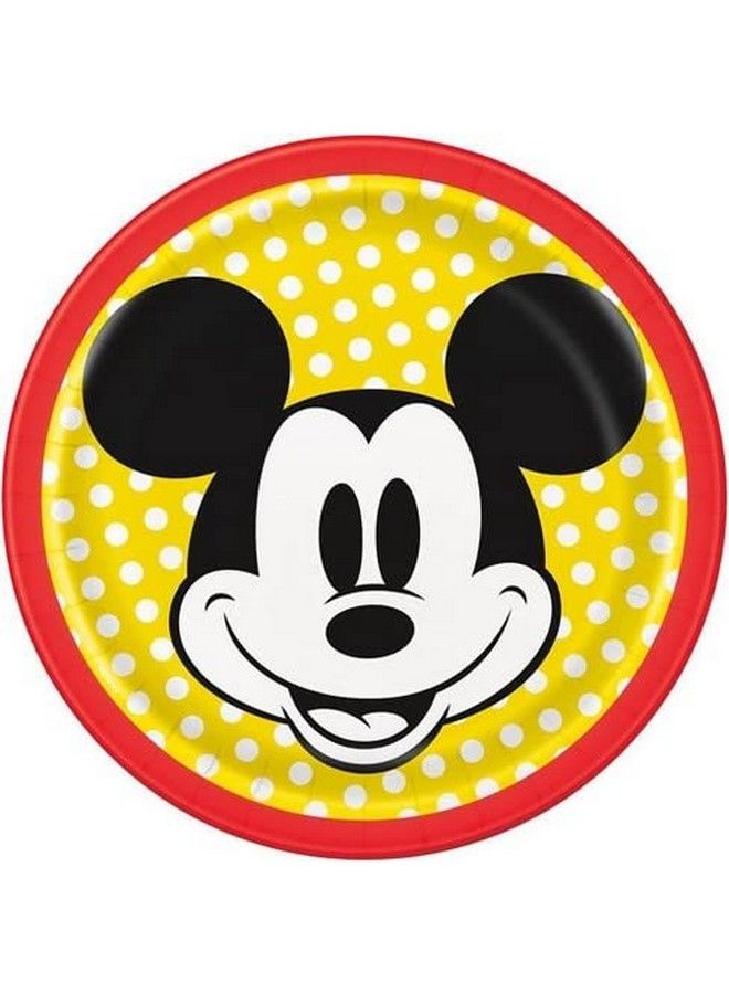 Unique Mickey Mouse Birthday Party Supplies Bundle Pack Includes 24 Dessert Cake Paper Plates - Image 3