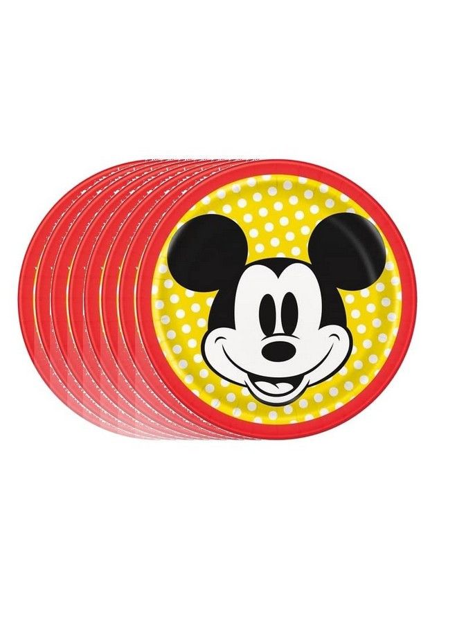 Unique Mickey Mouse Birthday Party Supplies Bundle Pack Includes 24 Dessert Cake Paper Plates - Image 4