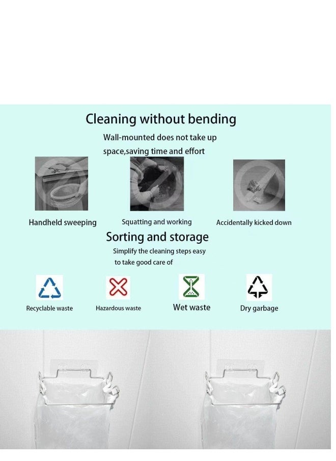 Generic Trash Bag Holder, Large Stainless Steel Trash Bag Holder for Kitchen Cabinets Doors and Cupboards, Under Sink Bag Holder, Garbage Bag Holder, Kitchen Waste Can, Kitchen Trash Cans  - Image 3