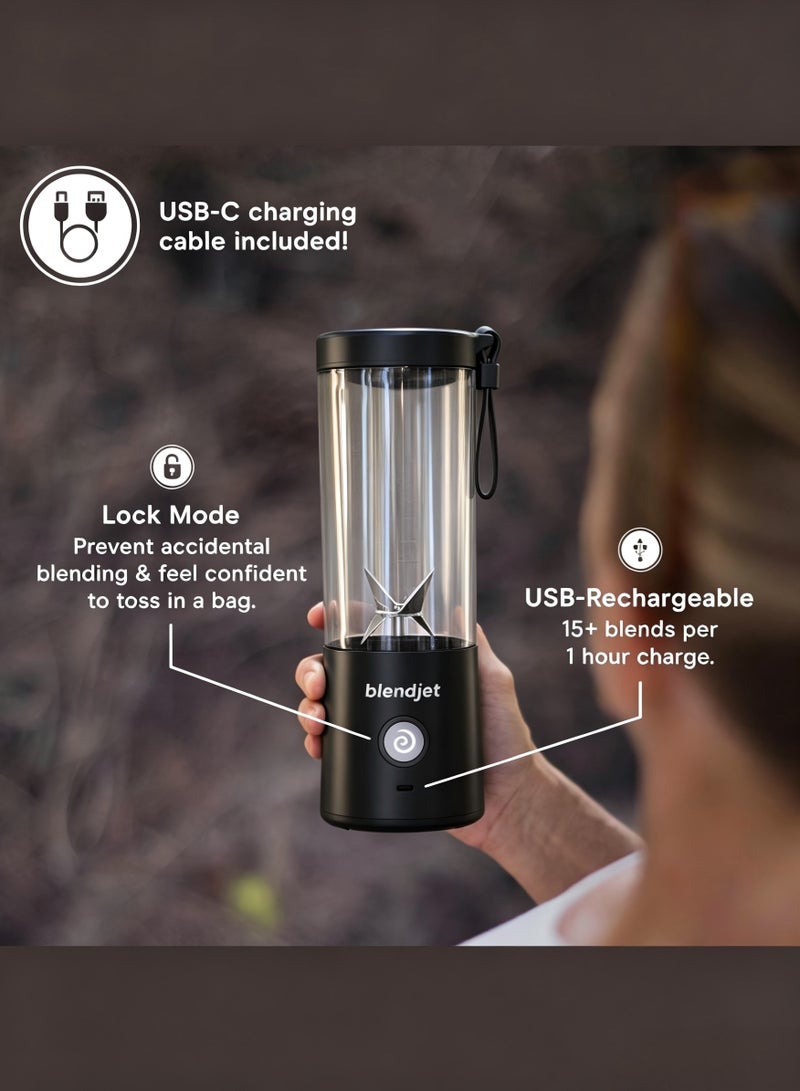 بليندجيت خلاط BlendJet المحمول سعة 16 أونصة، قابل لإعادة الشحن عبر منفذ USB-C، صانع عصائر شخصي | كسارة ثلج لاسلكية ومعالج طعام | خلاط صغير ذاتي التنظيف للمشروبات المخفوقة والعصائر ومشروبات البروتين والسفر - Image 5