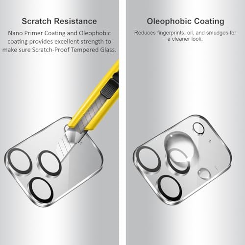 SupCares Premium Camera Lens Protector Tempered Glass Compatible For iPhone 17 Pro Max With Installation Kit | Edge to Edge Coverage | Transparent | Pack of 2 - Image 4