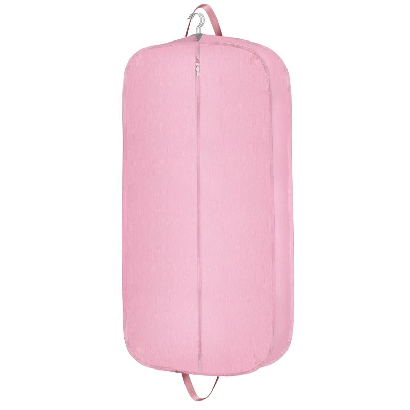 Limoomil Heavy Duty Waterproof Garment Bag for Travel Tear Resistance Suit Bag for Women Travel for Suits Tuxedos Coats Uniform Pink 42 inch