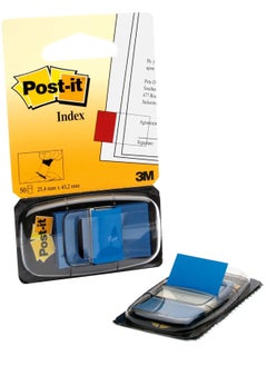 3M 50-Piece Index Flags With Dispenser 1 Inch Width Blue  - Image 1