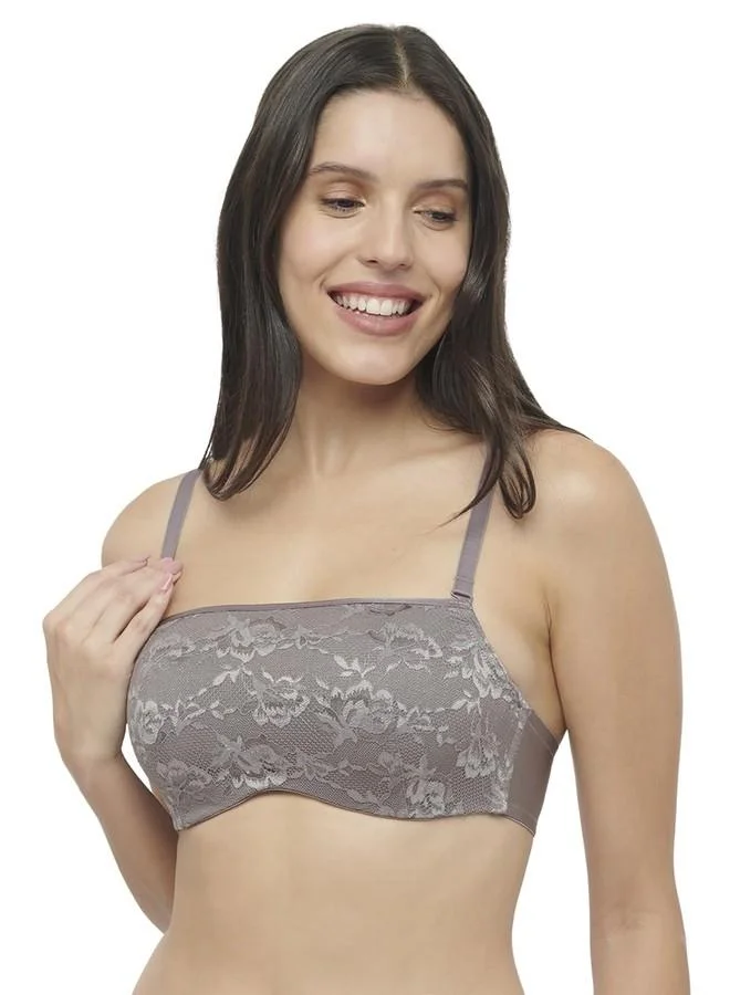 ترايامف Triumph Women's Polyamide Wired Casual Bandeau Bra (123I283_Grey)