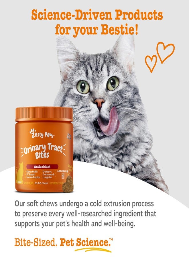 Zesty Paws Cranberry Urinary Tract Bites for Cats - Kidney & Urinary Tract Health - Soft Chews with D-Mannose, Vitamin B6 & L-Arginine - Immune & Gut Support - Bacon - 60 Count - Image 5