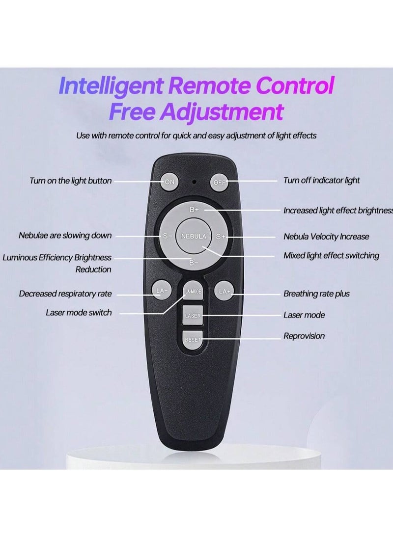 MOCOM Bunny Astronaut Galaxy Projector Light – 360° Adjustable LED Nebula Projection with Remote Control & Timer, Ideal for Kids' Room Decor, Parties, and Unique Gifts  - Image 4