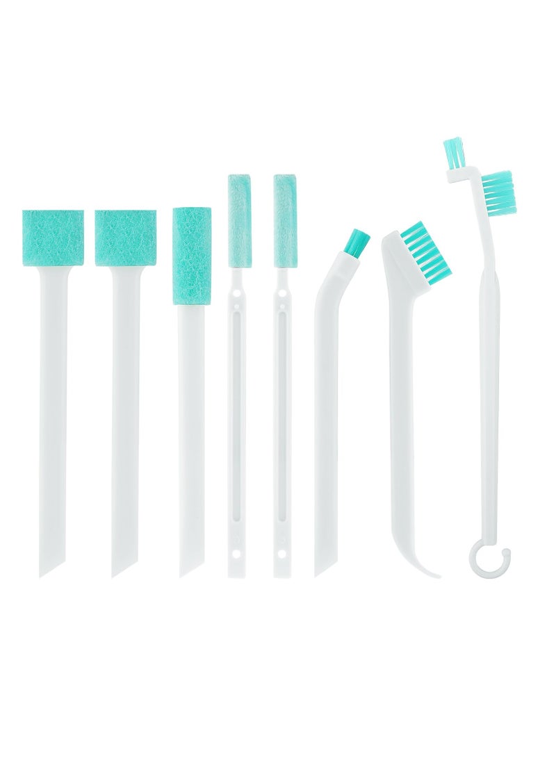 Excefore Small Cleaning Brushes for Household, 8 Pcs Cleaning Gadgets, Crevice Cleaning Tool Set for Tight Spaces, Tiny Cleaning Brush for Window Track, Kitchen, Keyboard, Car Corner Cleaning - Image 1