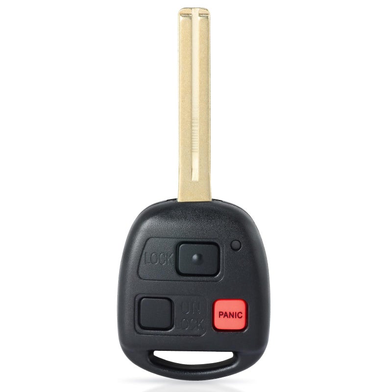 Keymall Keyless Entry Remote Head Key Fob Replacement for Lexus LX470 1998 1999 2000 2001 2002 HYQ1512V 4C Chip TOY48 Long Blade 3 Button 315MHz