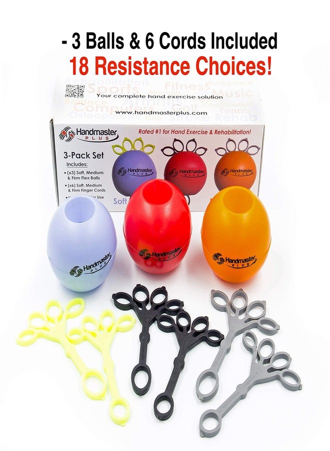 Handmaster Plus Physical Therapy Hand Exerciser - Forearm Exerciser with Stress Relief Ball - Hand Therapy Balls for Training - Finger Exerciser & Strengthener - Multicolored Balls, (9 Piece Set) - Image 2