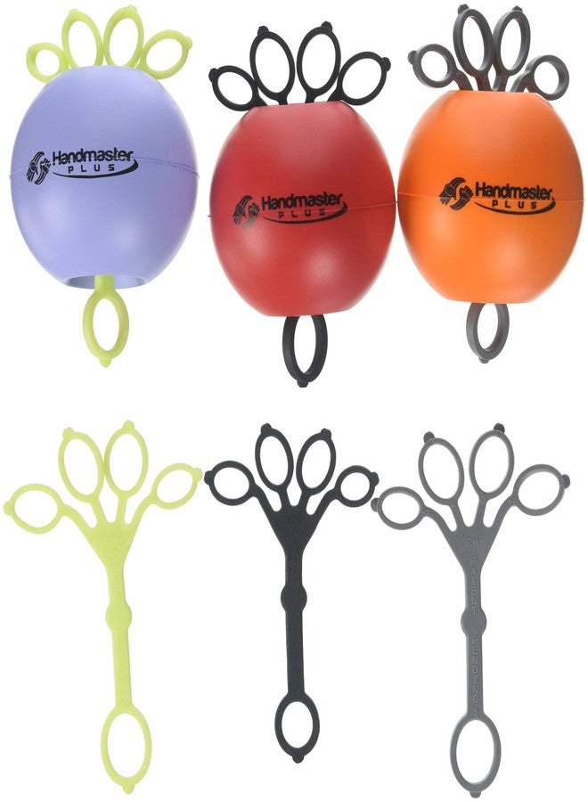 Handmaster Plus Physical Therapy Hand Exerciser - Forearm Exerciser with Stress Relief Ball - Hand Therapy Balls for Training - Finger Exerciser & Strengthener - Multicolored Balls, (9 Piece Set) - Image 1
