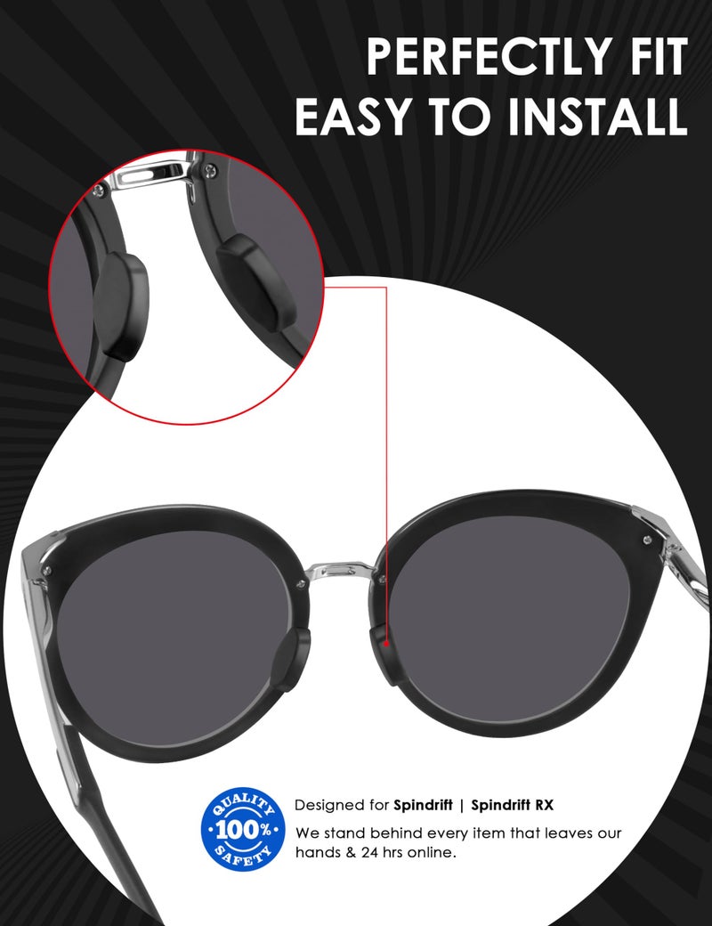 Generic BLAZERBUCK Replacement Nose Piece Pads for Oakley Top Knot OO9434/Side Swept OO9445/HSTN OO9464/Spindrift OO9474 Sunglasses - Black  - Image 2