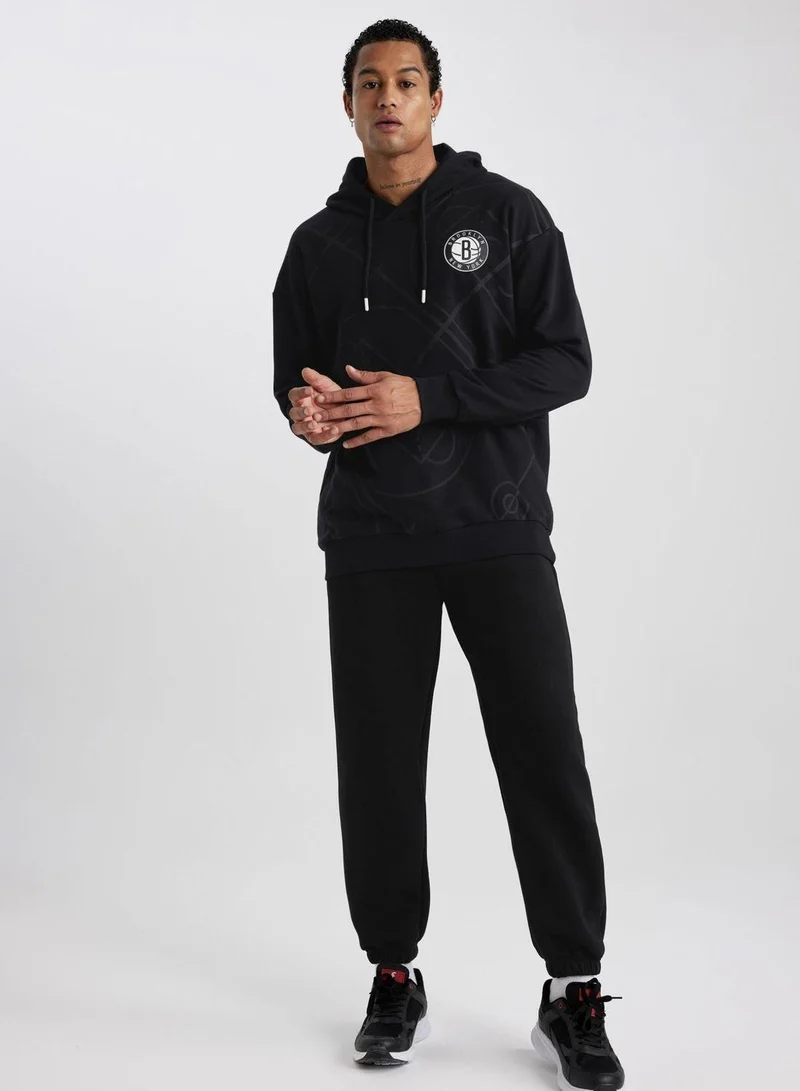 DeFacto Man Licensed Brooklyn Nets (Nbabkn1000) Comfort Fit Sweat Shirt