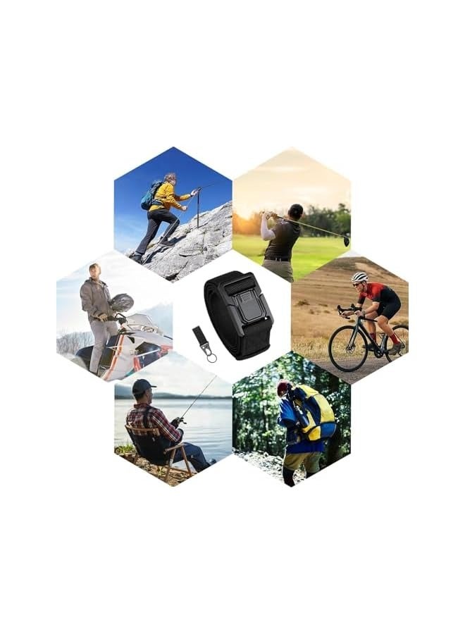 بروماس حزام نايلون تكتيكي للرجال، أحزمة عمل للرجال، قابلة للتعديل، حزام المشي لمسافات طويلة العسكري للرجال مع مشبك عالي التحمل سريع الفك، مناسب للعمل والسفر (125 سم) - Image 4