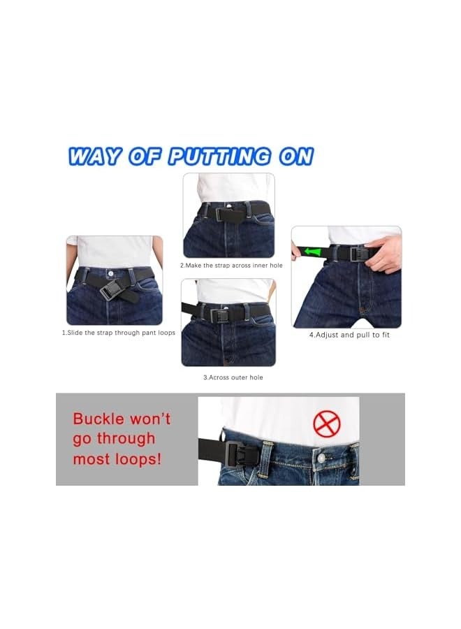 بروماس حزام نايلون تكتيكي للرجال، أحزمة عمل للرجال، قابلة للتعديل، حزام المشي لمسافات طويلة العسكري للرجال مع مشبك عالي التحمل سريع الفك، مناسب للعمل والسفر (125 سم) - Image 5