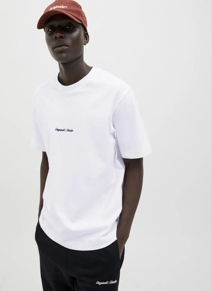 JACK & JONES Slogan Crew Neck Regular Fit T-Shirt