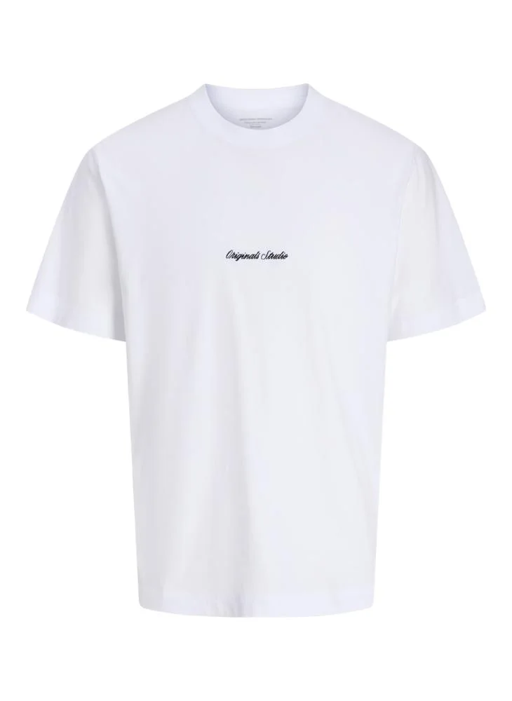 JACK & JONES Slogan Crew Neck Regular Fit T-Shirt