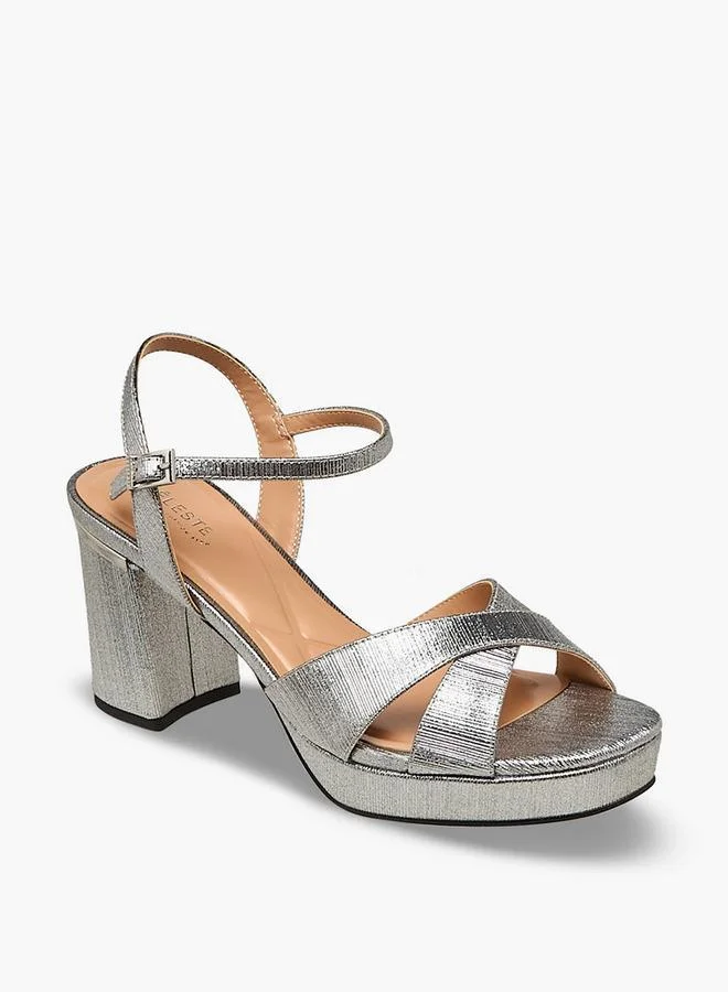 Celeste Women Block Heel Ankle Strap Sandals Ramadan Collections