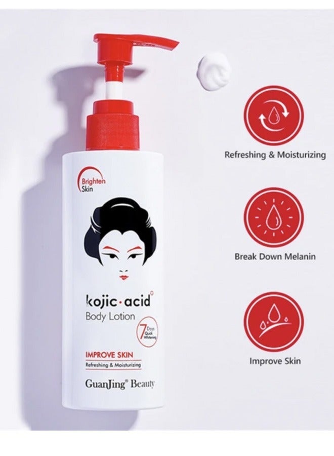 Kojic 2 Pieces Of Kojic Acid Body Lotion Improve Skin Refreshing & Moisturizing 2X230 g - Image 2