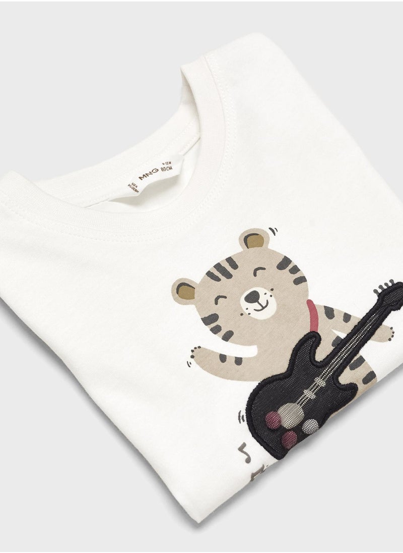 MANGO - Infant Graphic Print T-Shirt - Image 1
